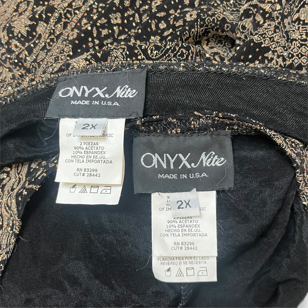 Vintage Onyx Nite glitter 2 piece blouse and jacket set - Picture 7 of 8